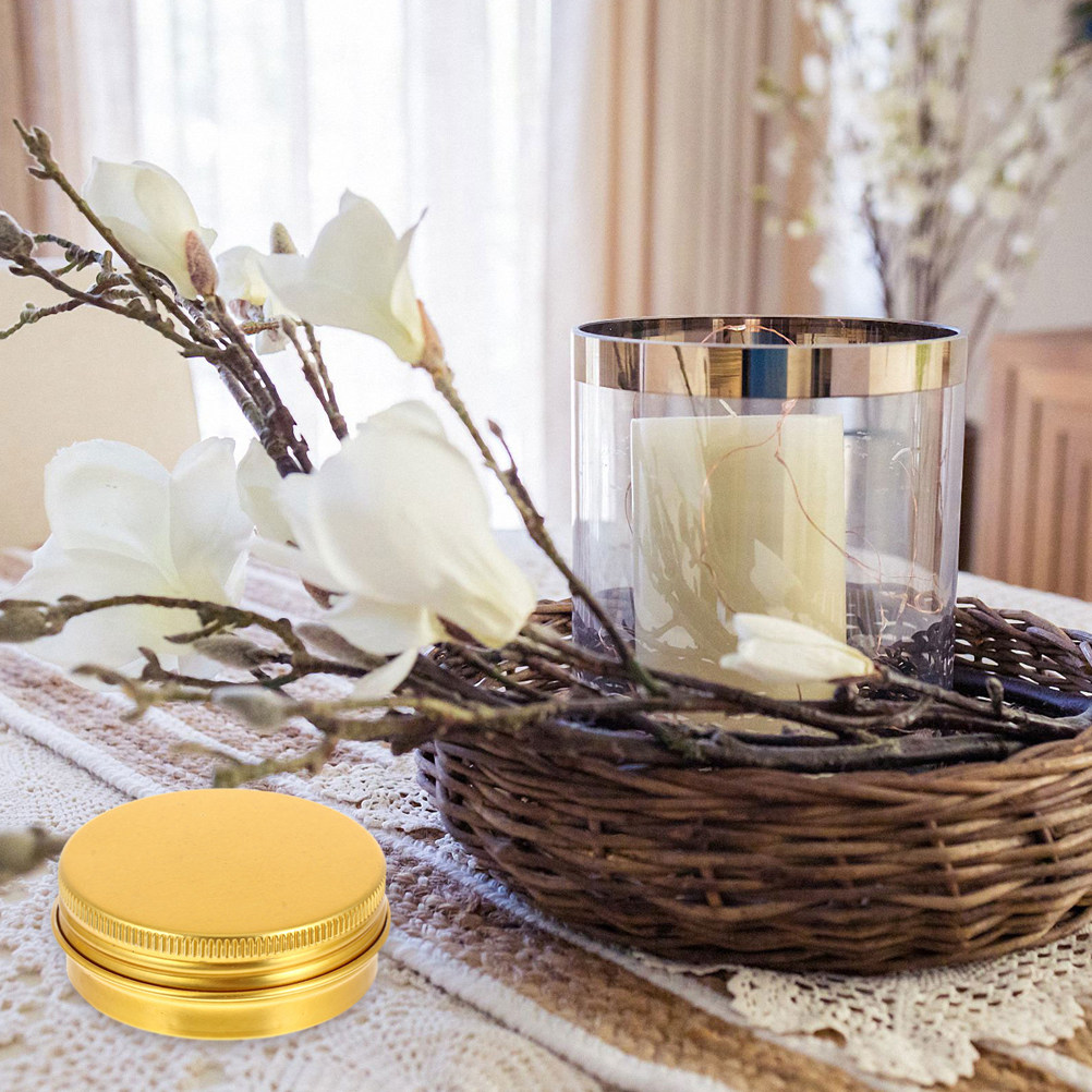Tin Container Lid - 12 pots en aluminium avec couvercles