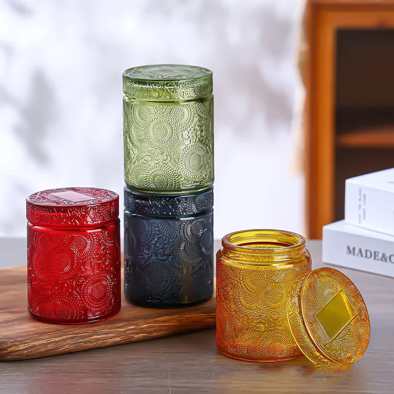 Pot de rangement en verre avec - Candle Making Jars With Lids avis et prix